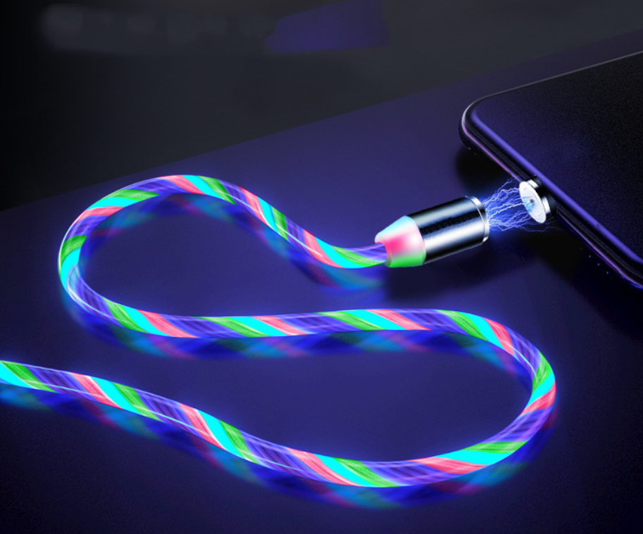 Flowing Led Magnetic Charging Cable