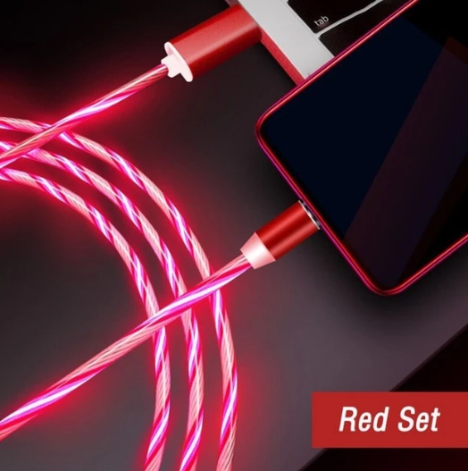 Flowing Led Magnetic Charging Cable