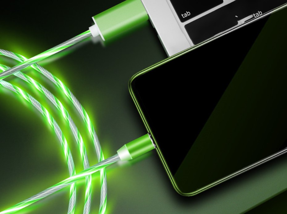 Flowing Led Magnetic Charging Cable